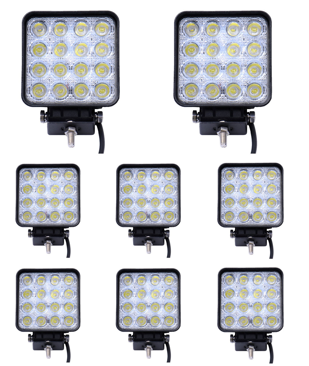 Greenmigo 8 Stücke 48W Led Scheinwerfer Offroad Lampe Flood Arbeitsscheinwerfer LED Arbeitslicht 12V