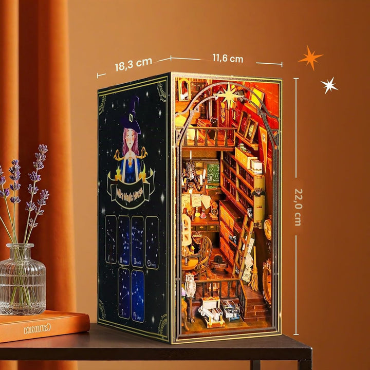 DIY Magical World Book Nook Kit & Dollhouse Craft Kits für Erwachsene DIY Miniature House mit Licht,