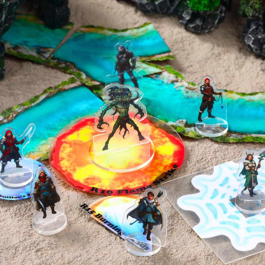 DND Miniatures Bulk Arctic Dungeons and Dragons Starter Set 2D Figures D&D 5E Terrain Minis Kit Path
