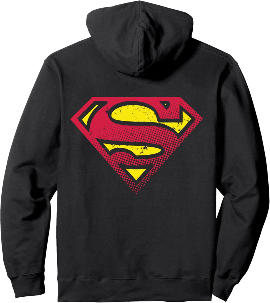 DC Superman Logo Halbton Pullover Hoodie
