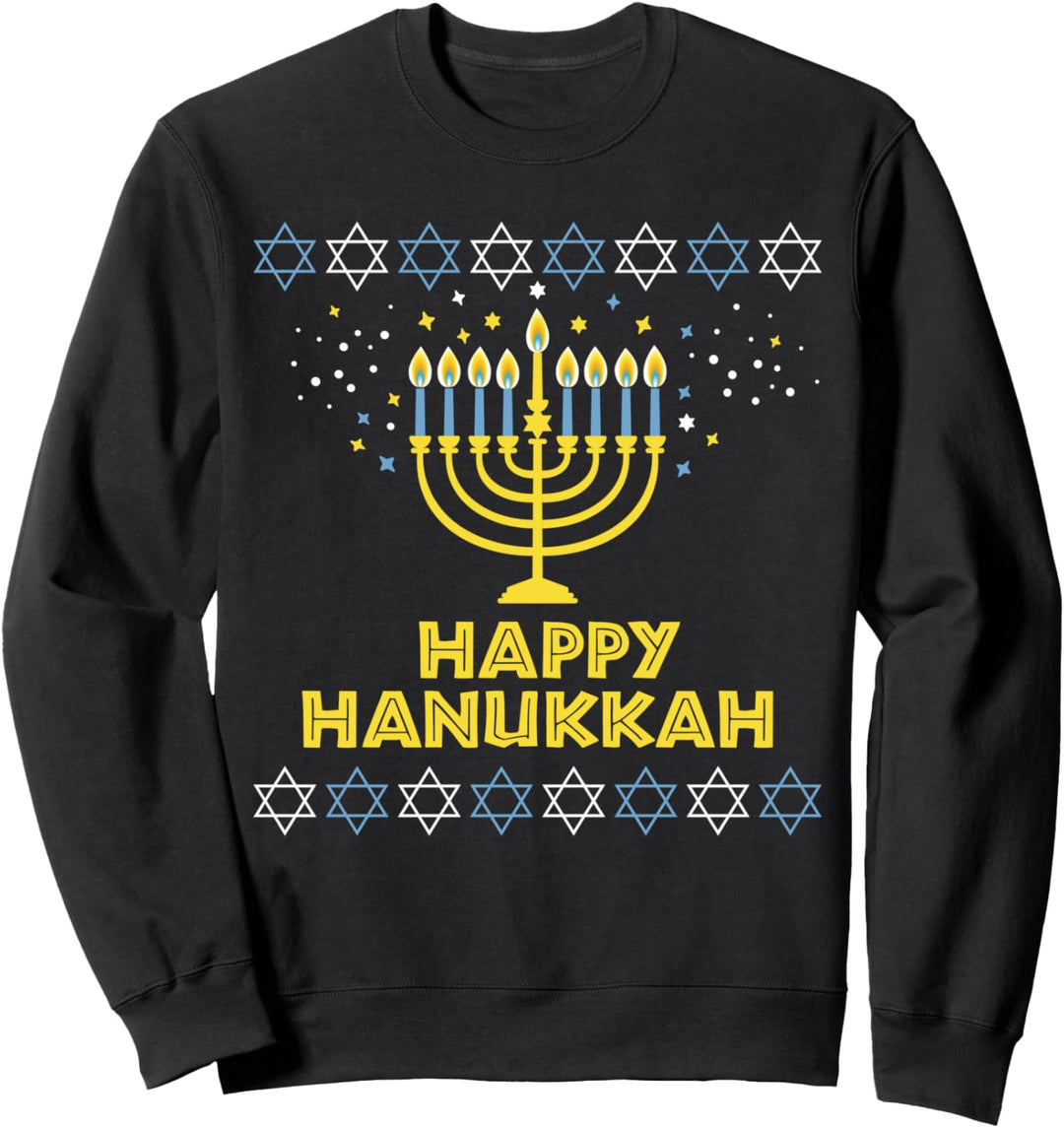 Glücklicher hässlicher Happy Hanukkah Menorah jüdischer Sweatshirt