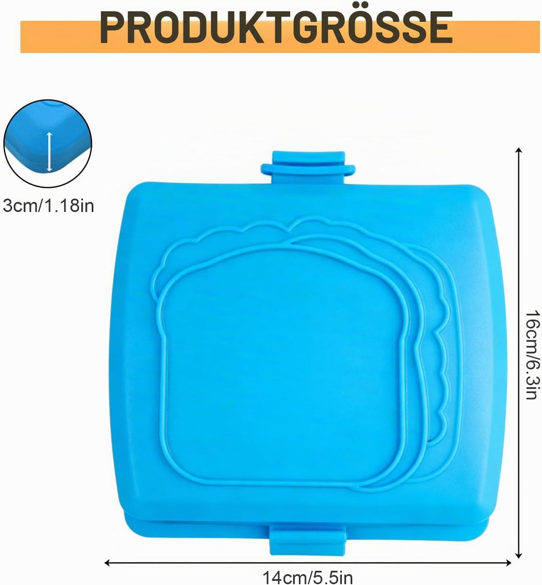 Sandwichmaker Mikrowellen, Silikon Sandwichtoaster 16 x 16 cm, Kontaktgrill Abnehmbare Platten und S