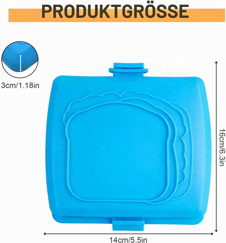 Sandwichmaker Mikrowellen, Silikon Sandwichtoaster 16 x 16 cm, Kontaktgrill Abnehmbare Platten und S