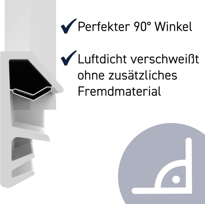 Fensterdichtung gegen Zugluft, Lärm, Staub, spart Heizkosten, Dichtung, 5mm Nutbreite 12mm Falz hoch
