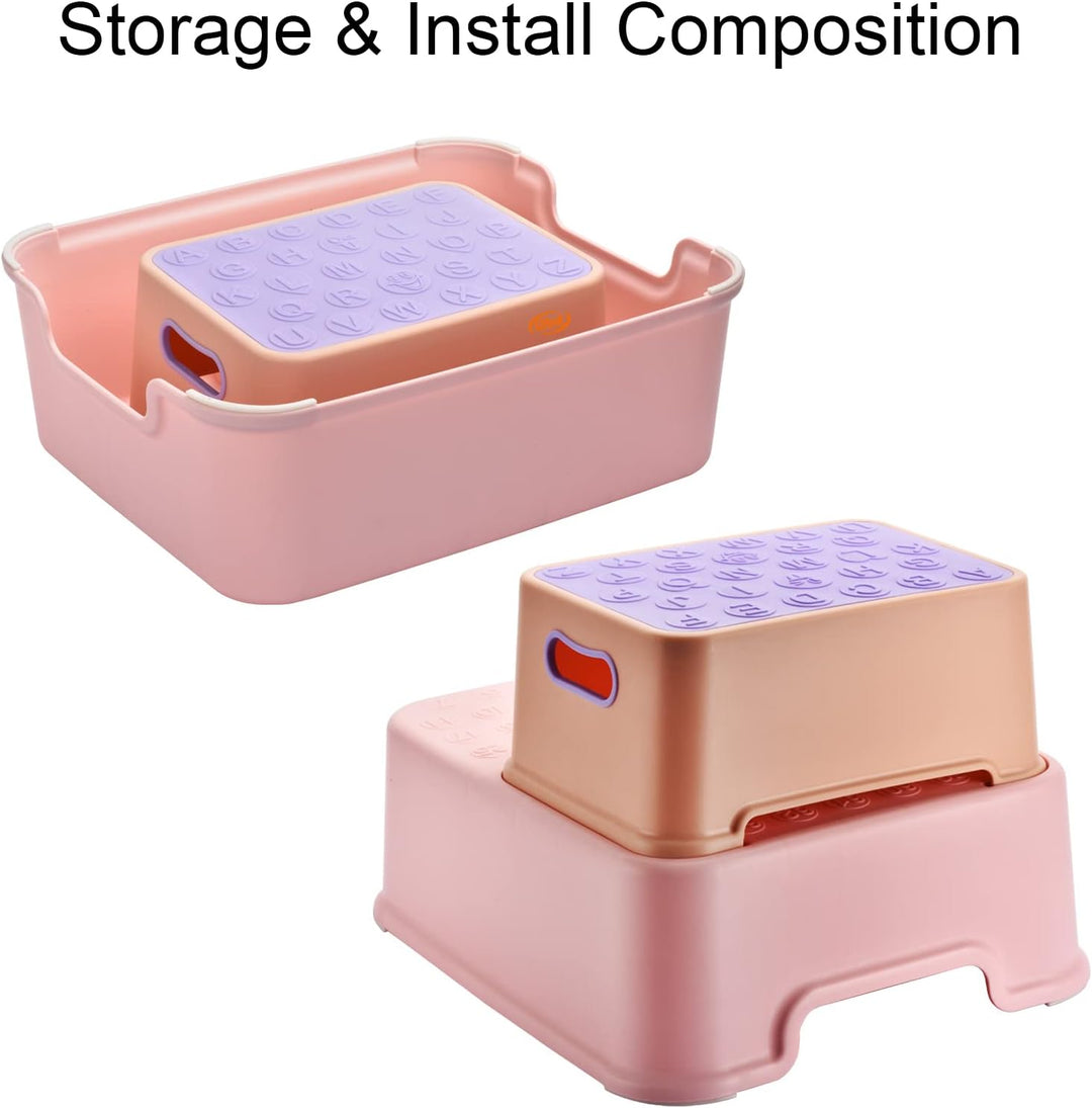 Tritthocker, zweistufiger Tritthocker für Kinder, Trennbar Separate Nutzung, Trittschemel für Toilet