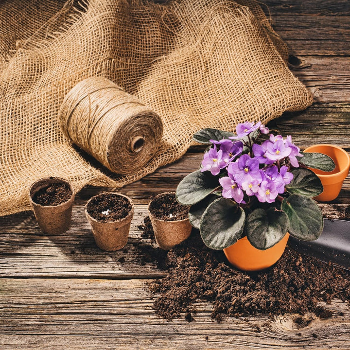 D.RECT 100m Jute-Schnur - 12 Stück | Natur Braun Jute-Kordel | Packschnur Geschenk-Band Bastelschnur