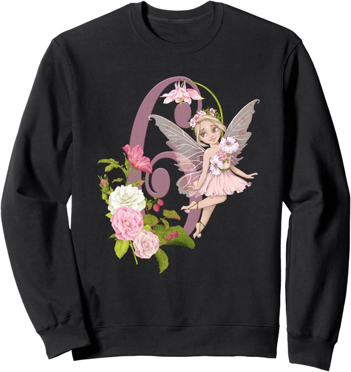 6. Geburtstag Fee Blondes Mädchen Pfirsich Feenfeen Sweatshirt