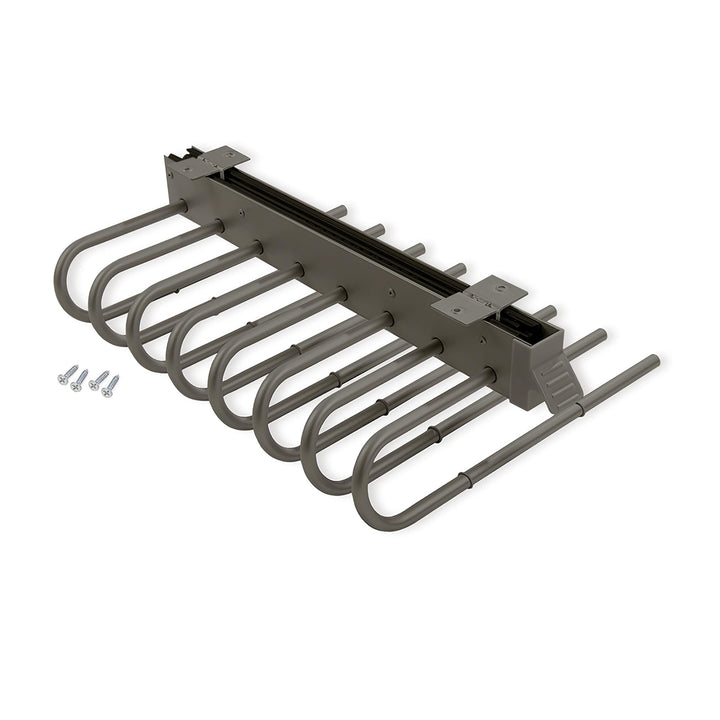 Emuca - Ausziehbarer Hosenbügel, Links, Stahl und Kunststoff, Titanium Linken seite Titanium, Linken