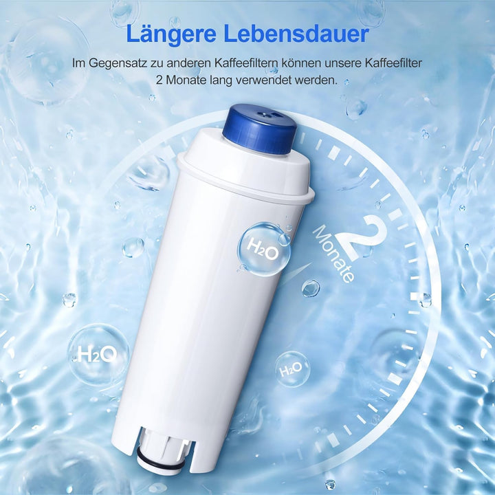 Wasserfilter, Ersatz für Delonghi DLSC002 Filter - 12 Stück 12er-Packung, 12er-Packung