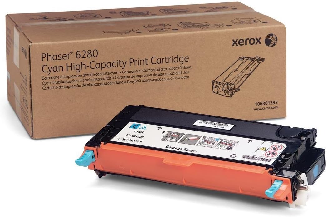 Xerox 106R01392 Phaser 6280 Tonerkartusche hohe Kapazität 5.900 Seiten, cyan cyan Tonerkartusche mit