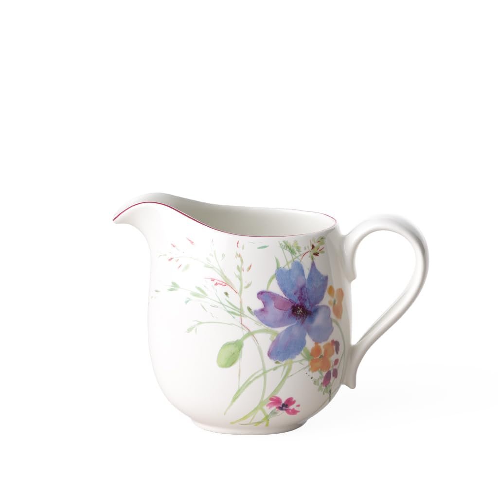 Villeroy und Boch Mariefleur Basic Milchkännchen, schöne und praktische Milchkanne mit verspieltem B
