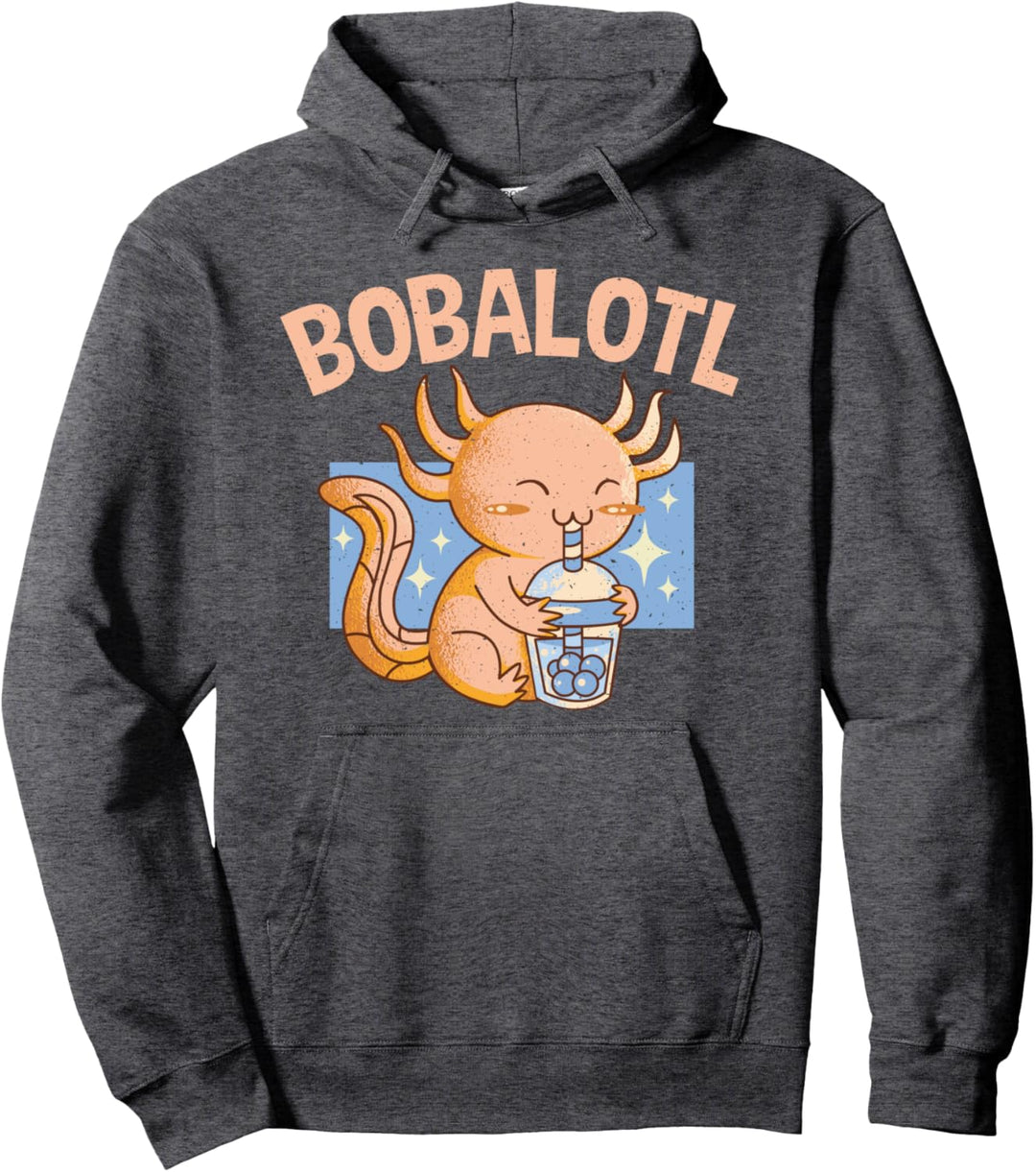 Bobalotl Axolotl Niedliche Grafiken Mit Boba Tea Bubble Milk Pullover Hoodie