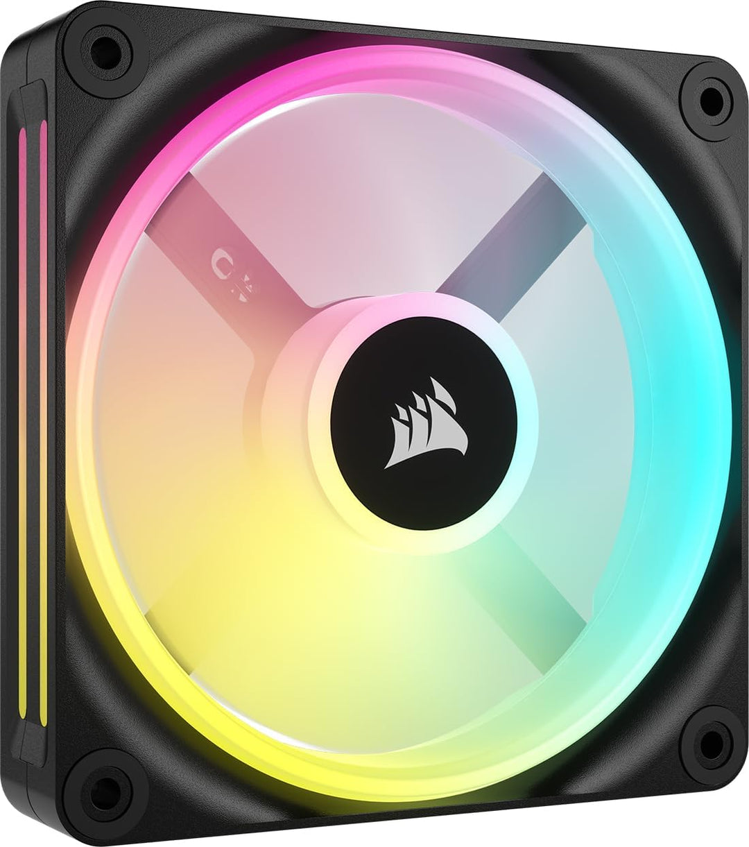 Corsair iCUE LINK QX120 RGB 120mm Magnetic Dome RGB Lüfter - Schwarz Nur Fans Einfach (120mm) Schwar