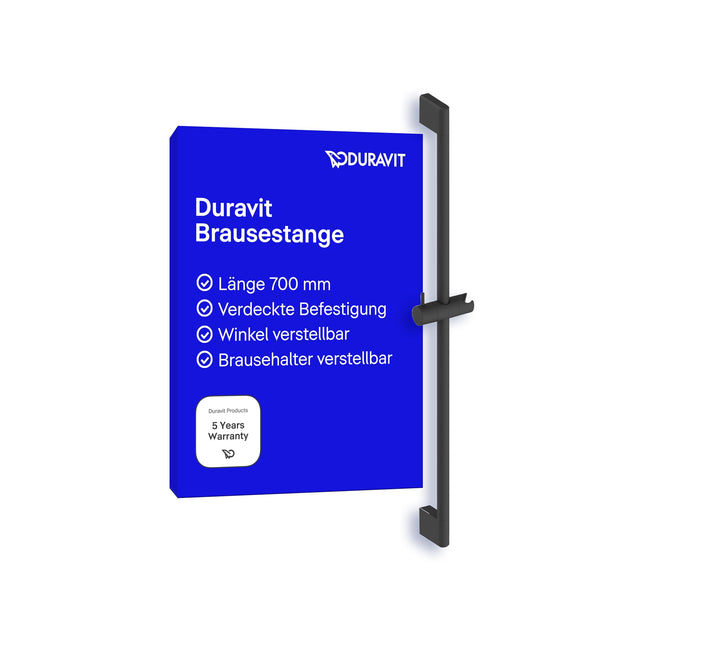 Duravit Universal Duschstange, Brausestange mit höhenverstellbarer Handbrausehalterung, variable Dus
