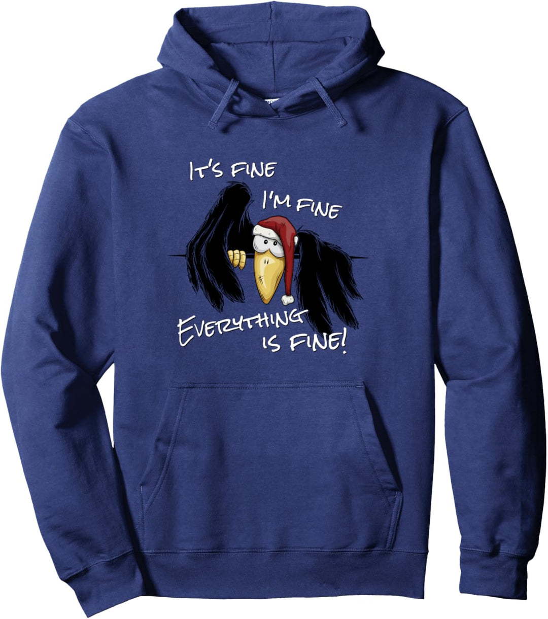 I’m Fine Alles Gut Ugly-Christmas Krähe Weihnachts-Rabe Pullover Hoodie