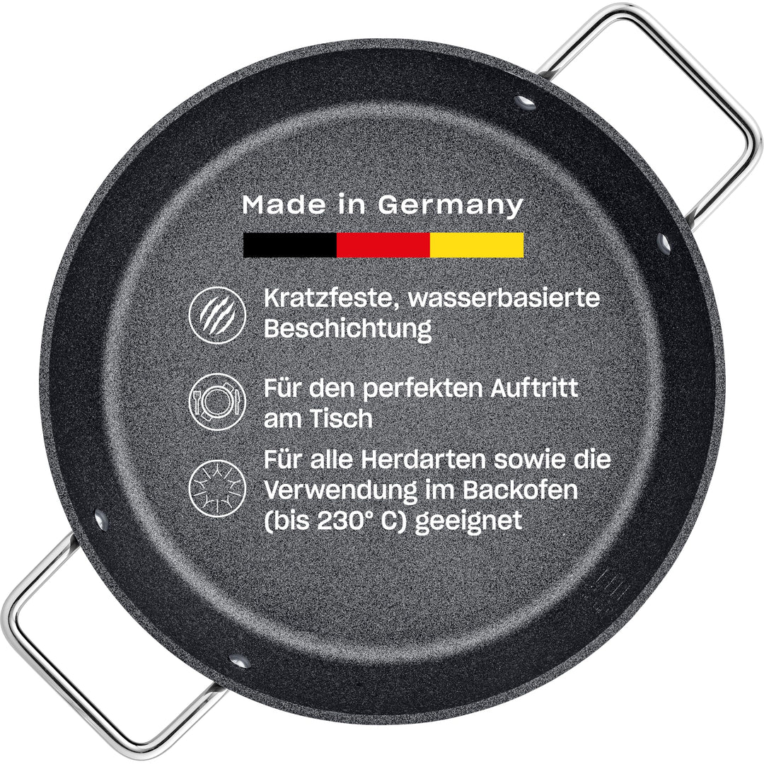 Fissler Adamant / Servier-Pfanne (Ø 28 cm) Aluminium-Bratpfanne, beschichtet, antihaftend, hoher Ran