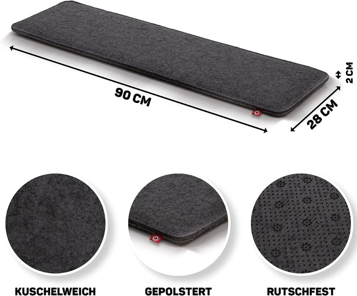 CanadianCat Company | Katzen Fensterliege Filzmatte für Fensterbänke, gepolsterte Fensterbankauflage