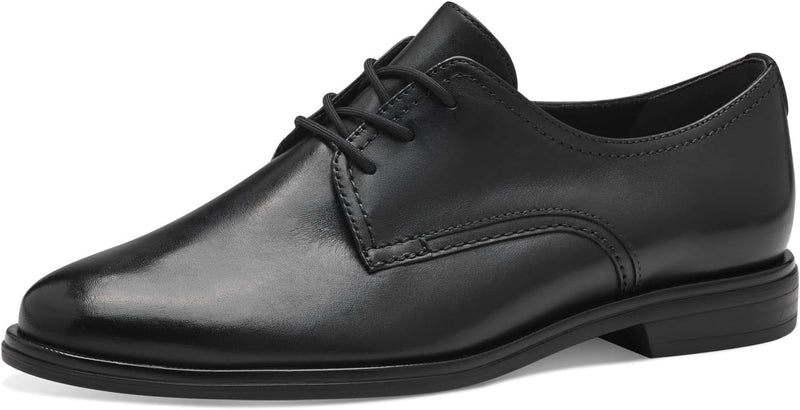 Tamaris Damen Bequemschuhe, Frauen Schnürschuhe,TOUCHit-Fussbett 40 EU Schwarz Black Leather, 40 EU