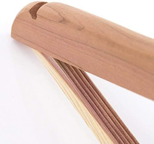 Hangerworld 24 Zedernholz Kleiderbügel 44cm Mit rutschfestem Hosensteg