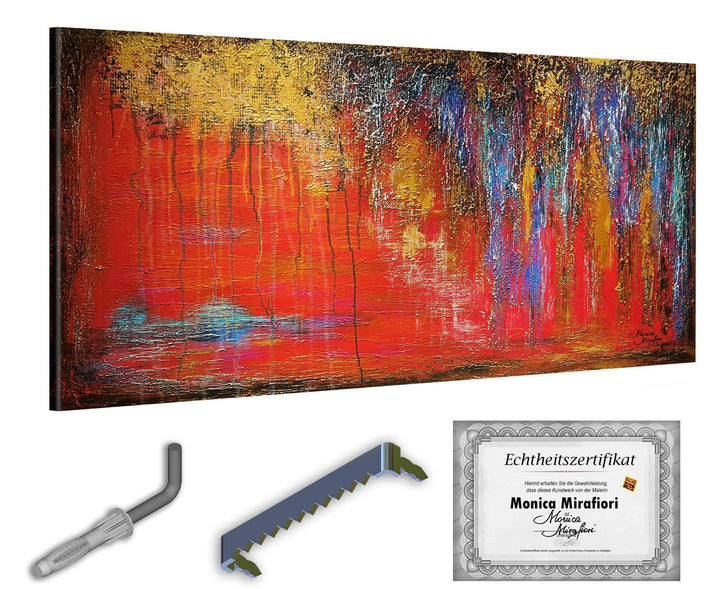 Monica Mirafiori I 100% HANDGEMALT I Gemälde Schweigen 100x50cm | Gemälde Handgemalt | Acrylgemälde