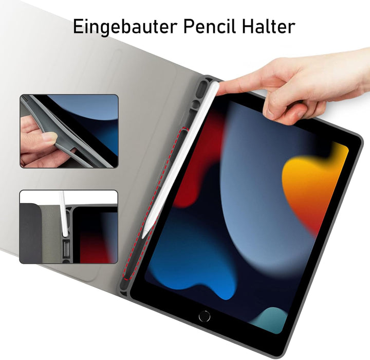 Hofsos Hülle mit Tastatur für IPad 10.2 Zoll 9/8/7 Generation (2021/2020/2019) - QWERTZ Layout Keybo