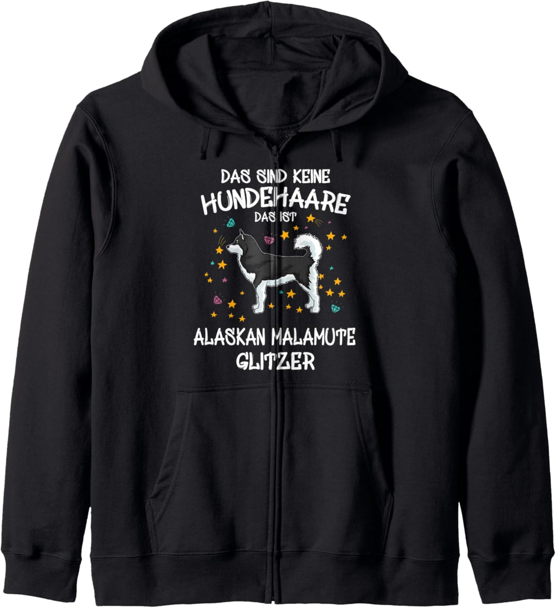 Alaskan Malamute Glitzer Hundehalter Geschenkidee Hunde Kapuzenjacke