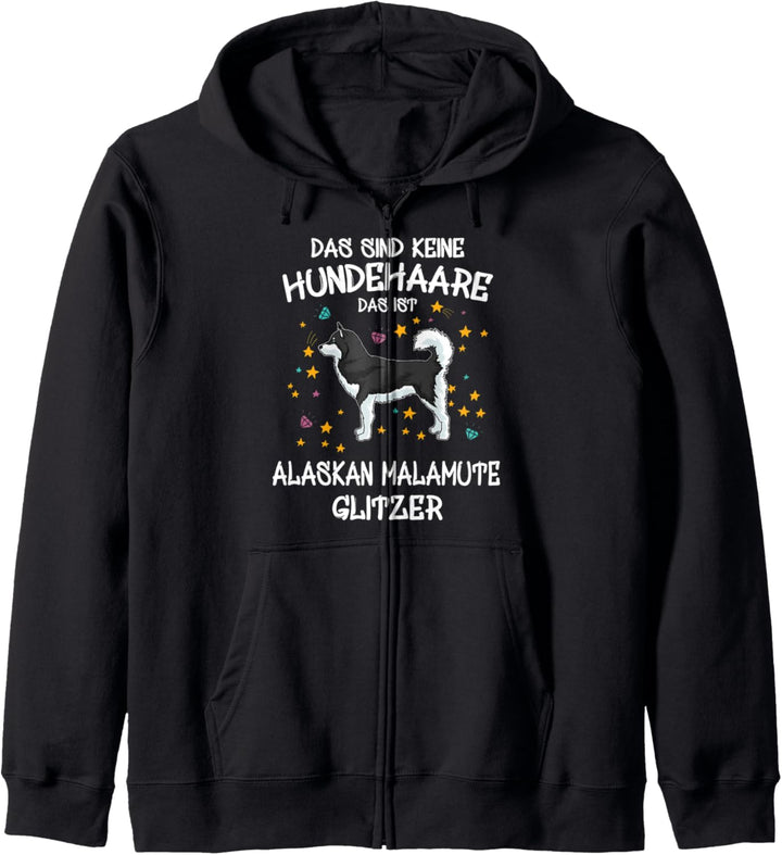 Alaskan Malamute Glitzer Hundehalter Geschenkidee Hunde Kapuzenjacke