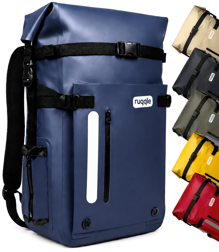 Ruqqle Wasserdichter Rucksack, vielseitig, wasserdicht Tasche, Dry Bag 20/30/45 l, mit 3 Aussentasch