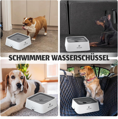 ELS PET Wassernapf für Hunde: 1L Auslaufsicher Trinknapf Reisenapf, rutschfest Katzen Hund Haustiere