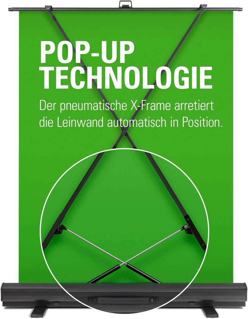Elgato Green Screen - Ausfahrbares Chroma-Key-Panel, knitterfreies Material, ultraschneller Aufbau,