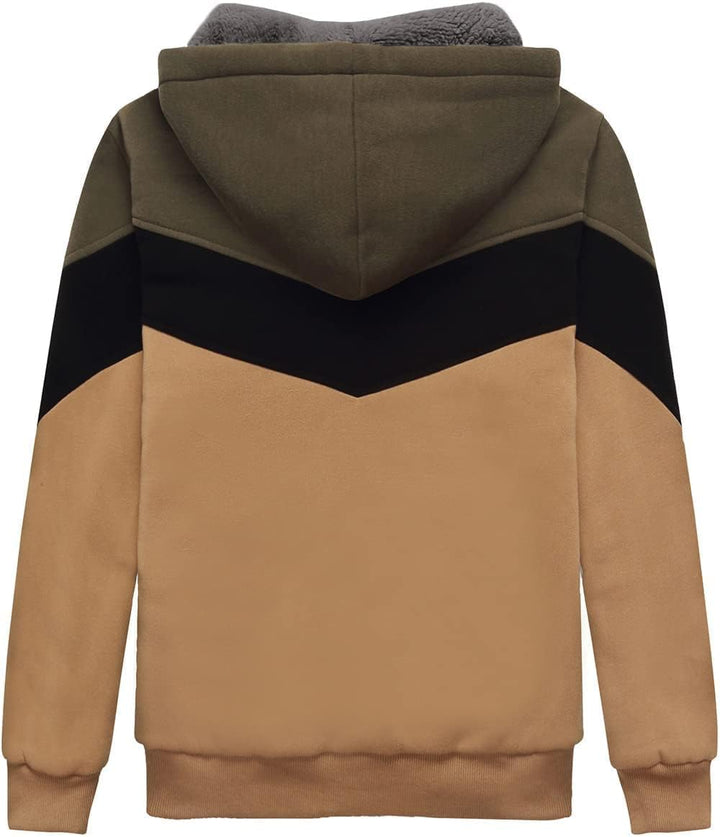 LLdress Kinder Fleecejacke Jungen Kapuzenjacke Sweatjacke Warme Winterjacken Jungen Kapuzenjacke mit