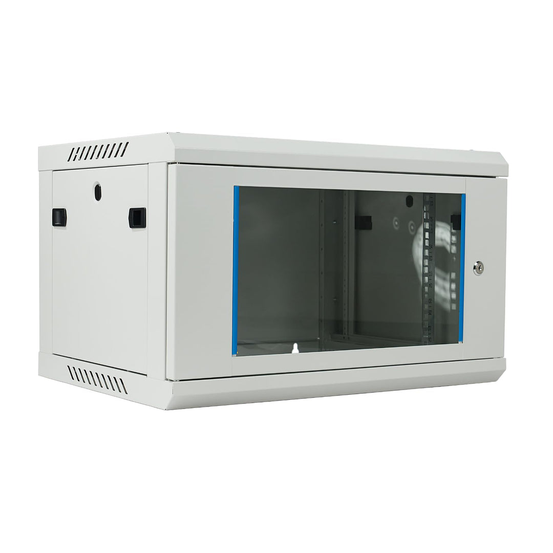 Koscom Connect Netzwerkschrank 6 HE I Serverschrank 19 Zoll I Wandmontage 600 x 450 x 369 mm I voll