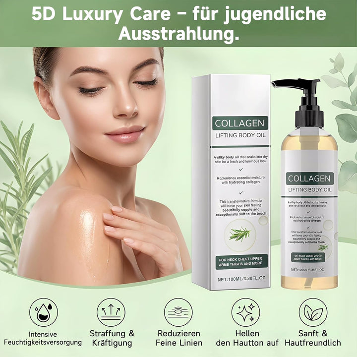 Collagen Lifting Body Oil, 2PC Collagen Lifting Körperöl, Körperöl Straffend, Feuchtigkeitsspendende