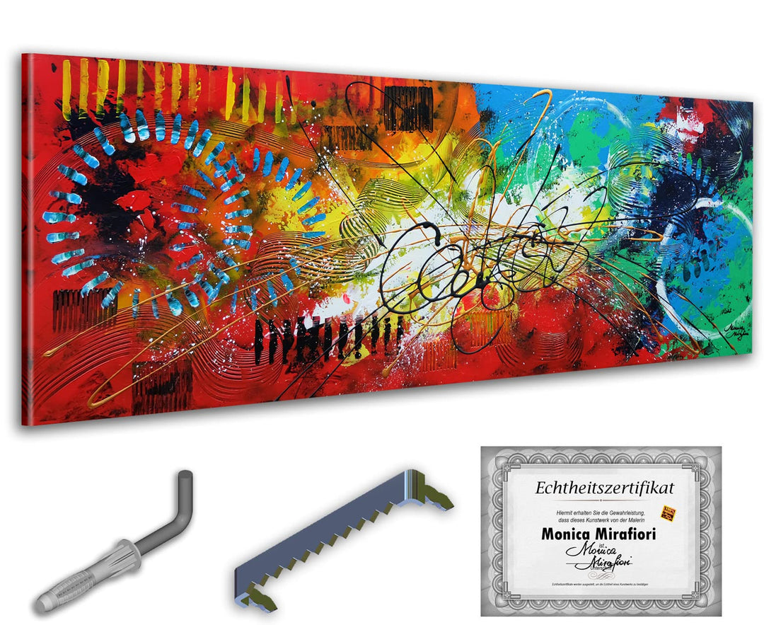 Monica Mirafiori I 100% HANDGEMALT I Gemälde Hoffnung 120x40cm | Gemälde Handgemalt | Acrylgemälde |