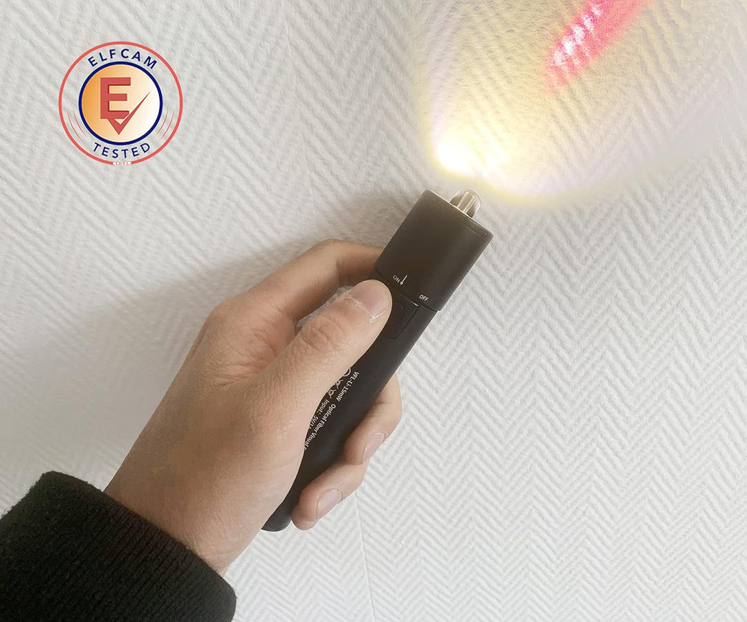 Elfcam® - 15 mW Glasfaser-Kabel Tester mit Lithium-Ionen-Akku mit 1800 mAh, Optischer Kabeltester (1
