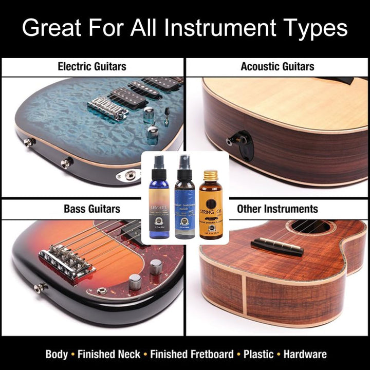 Gitarrenreinigung,Gitarren Reinigungsset,Gitarrenpflege Set,Guitar Cleaning Set,mit Gitarrenpolitur,