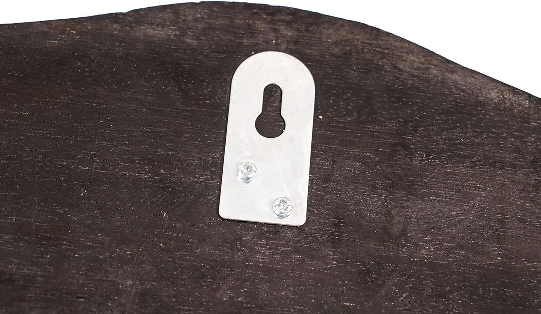 Windalf Wikinger Holz Raben Wandskulptur HUGIN 33 cm Odins Schwarzer Rabe Wandschmuck links schauend