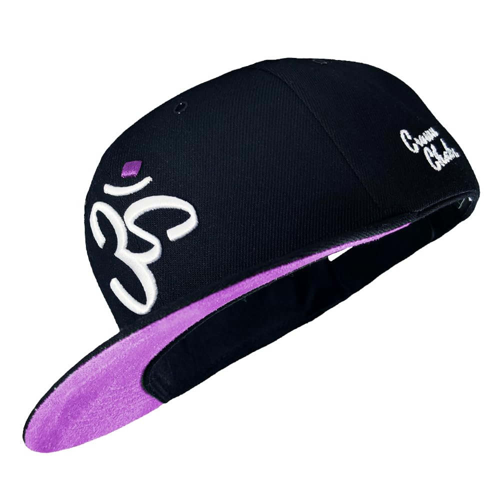 Nebelkind Snapback Cap Crown Chakra Kronenchakra Schwarz Lila Lavendel, Esoterik Yoga, Grössenverste