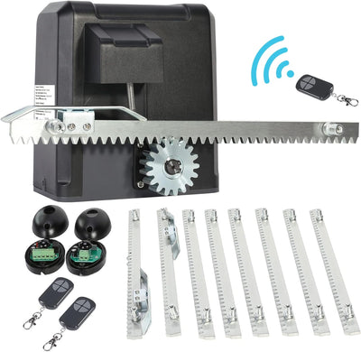 CO-Z Schiebetorantrieb Set bis 600 kg oder 12M Schiebetor Hoftorantrieb 200w Garagentorantrieb mit 2
