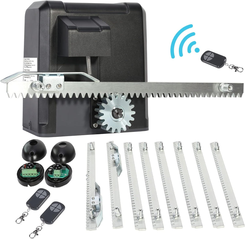 CO-Z Schiebetorantrieb Set bis 600 kg oder 12M Schiebetor Hoftorantrieb 200w Garagentorantrieb mit 2