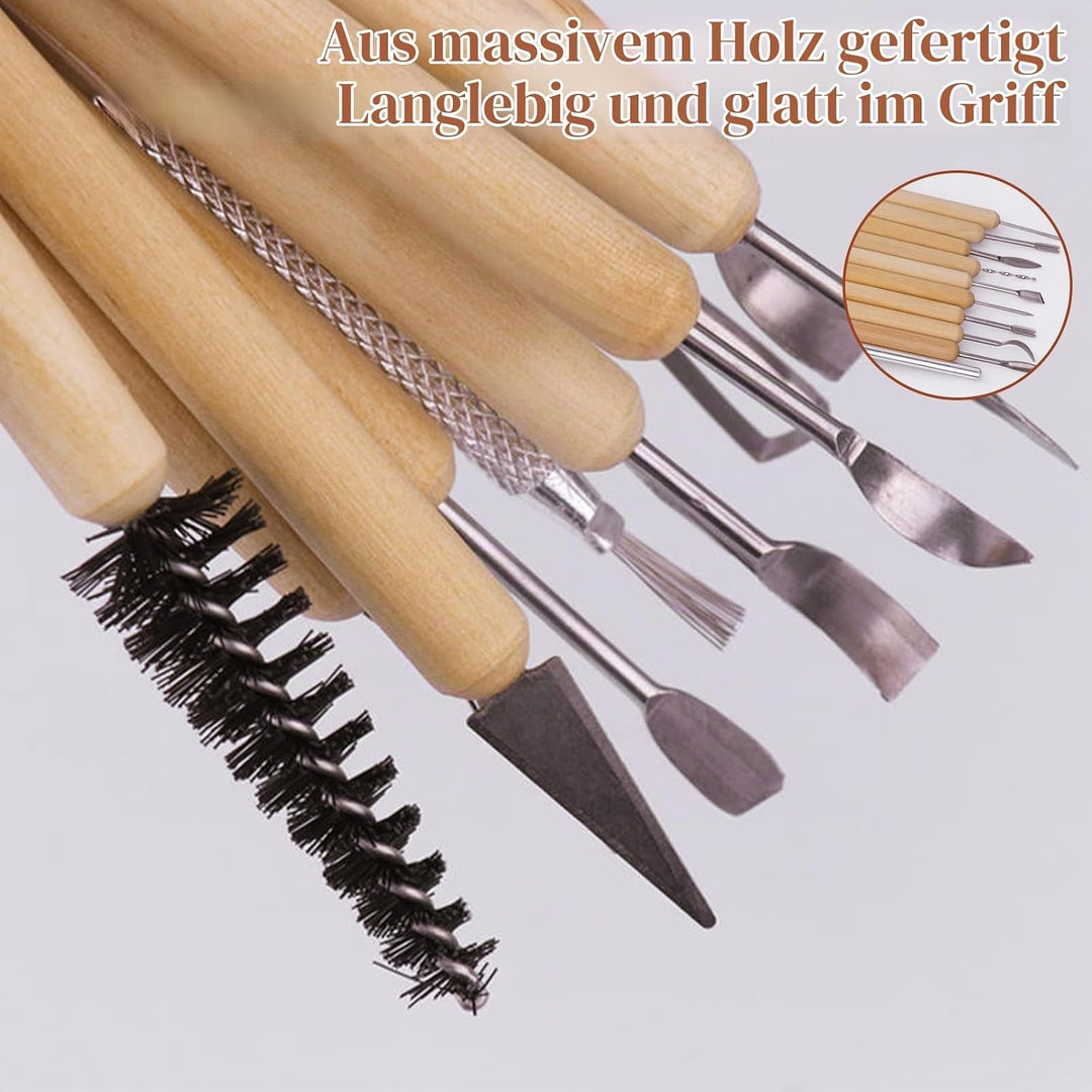 TOSUTO Modellierwerkzeug Set,66 Stück Modellier-Werkzeug Sculpting Werkzeug,Polymer Clay Werkzeuge P