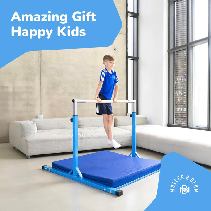 Müller & Blum Premium Turnreck für Kinder, höhenverstellbares Turngerät für Indoor & Outdoor, Turnst