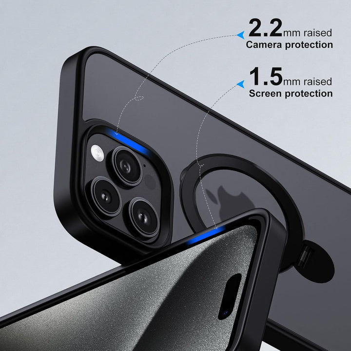 XINKAE Hülle iPhone 15 Pro Handyhülle mit Magsafe Dreh Ständer Halter Schutzhülle iPhone 15 Pro mit