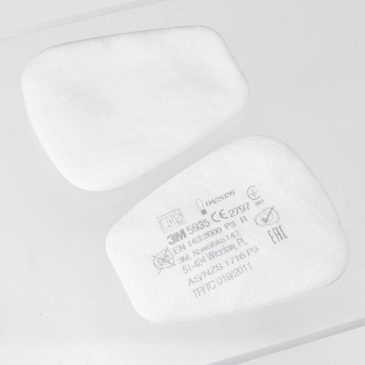 3M Partikel-Einlegefilter 5935, 10 Paar & 70071617933 Gas- und Kombi A2 Partikelfilter, 8 Stück Bund