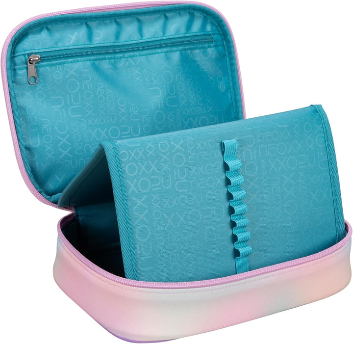 neoxx - Schlamperbox Dunk Candy Party – Platz für EIN Geodreieck – Stifte Flap mit 26 Stifteschlaufe