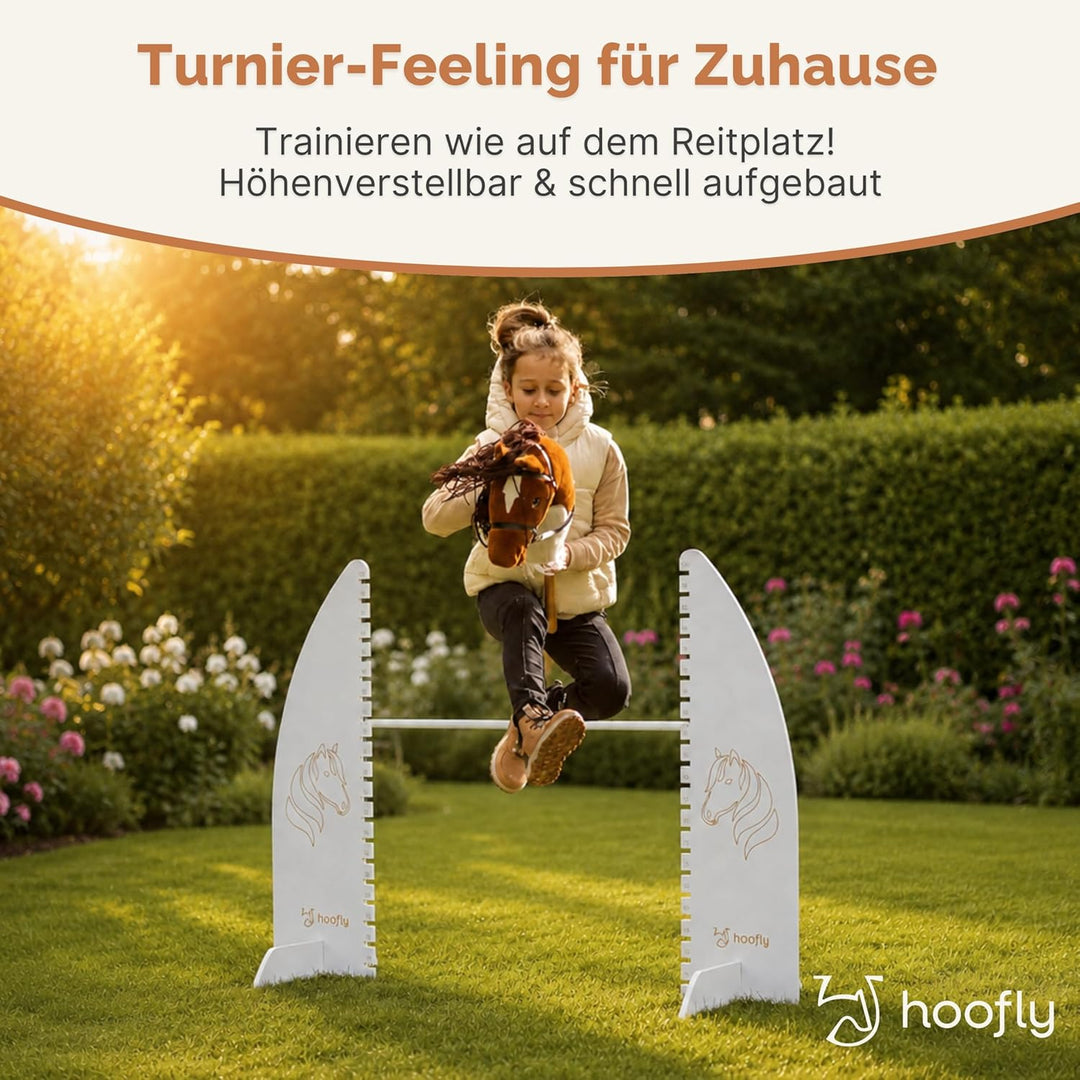 Hobby Horse Hindernis Set Höhenverstellbar bis 100 cm – 2X Turnier Hürde für Kinder & Jugendliche, P