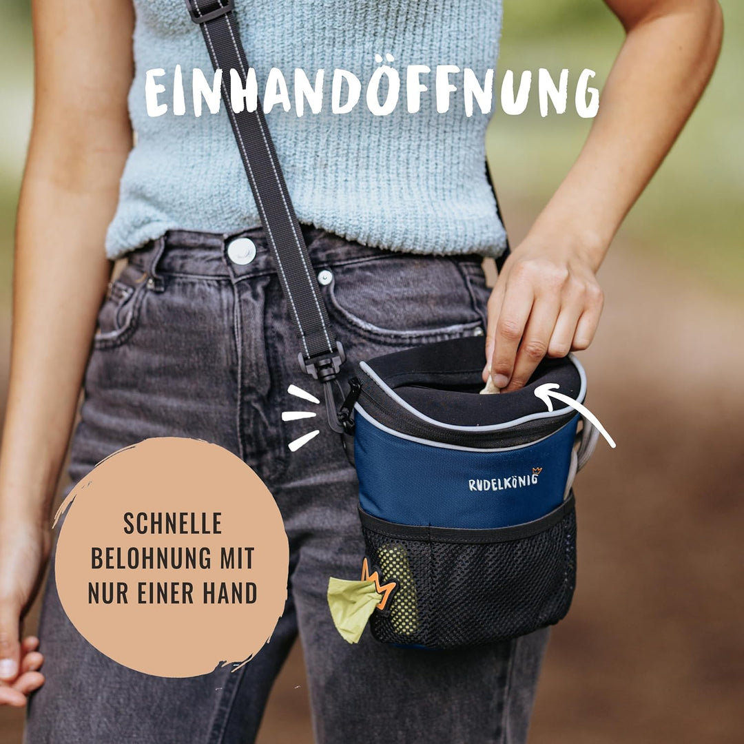 Rudelkönig Leckerlitasche für Hunde - Praktische Gassi Tasche Hund für das Hundetraining - Futtertas