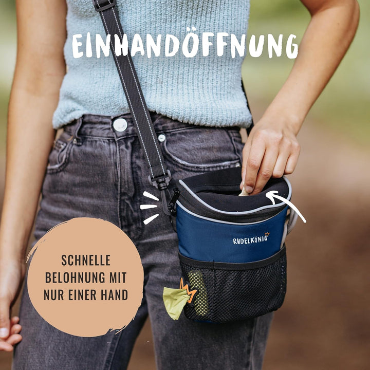 Rudelkönig Leckerlitasche für Hunde - Praktische Gassi Tasche Hund für das Hundetraining - Futtertas
