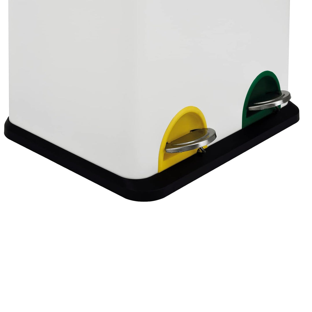 SVITA TC2X15 Küchen-Eimer 30 Liter 2x15L doppelter Abfalleimer 2er-Mülleimer Mülltrennung mit Innene