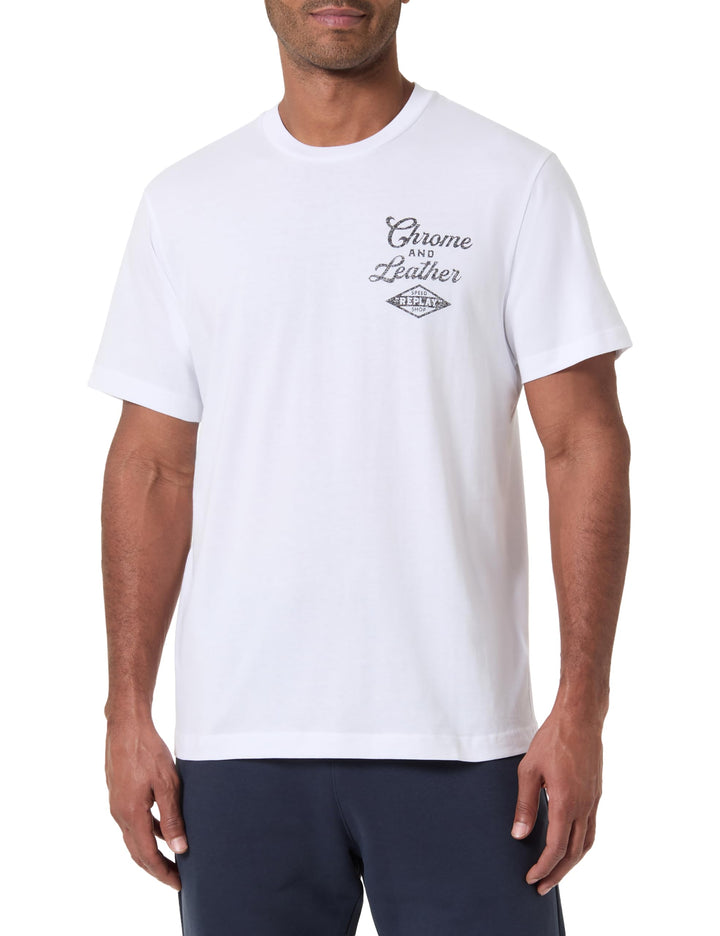 Replay Herren M6645 T-Shirt (1er Pack) L 001 White, L 001 White